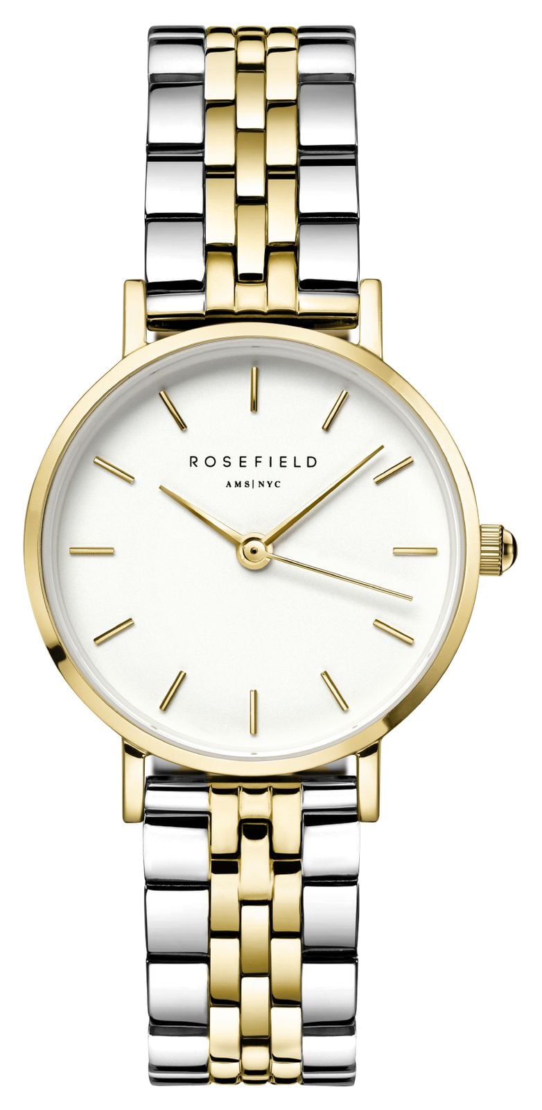 Rosefield 26SGD-269 Small Edit (26mm) White Dial / Two-Tone Watch