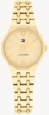 Tommy Hilfiger MACKENZIE Three-Hand Quartz (25mm) Textured Gold Dial / Gold PVD Stainless Steel Bracelet 1782886