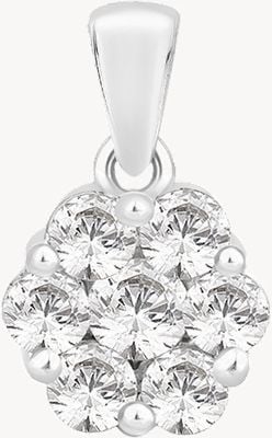 Perfection Crystals Seven Stone Round Cluster Pendant (0.45ct) P3665-SK