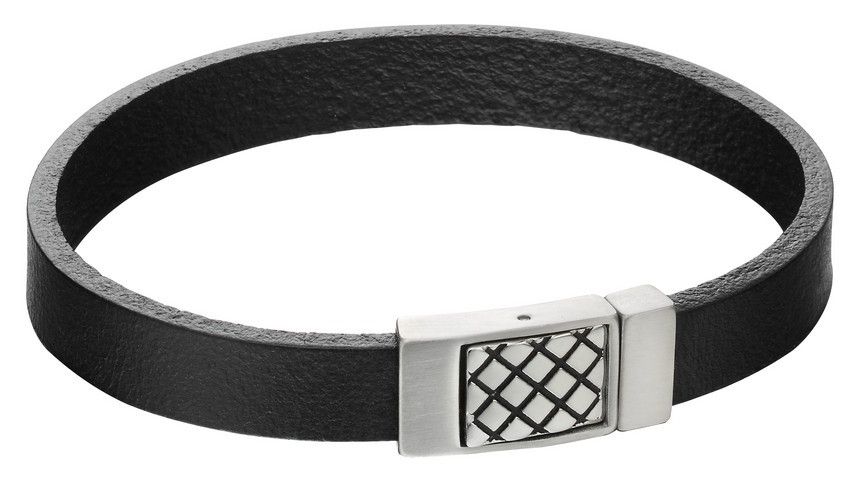 Fred Bennett B5164 Men’s Criss Cross Steel Clasp Black Jewellery