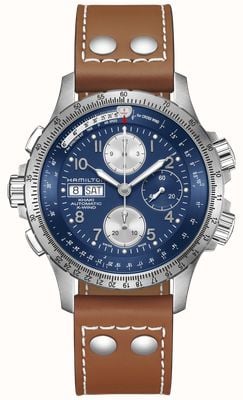 Hamilton Khaki Aviation X-Wind GMT Chronograph Quartz (46mm) Blue