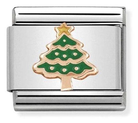 Nomination 430203/05 9k Rose Gold Christmas Tree Charm Jewellery