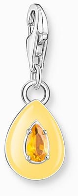Thomas Sabo Orange Crystal Charm | Sterling Silver | Crystal Set 1919-496-8