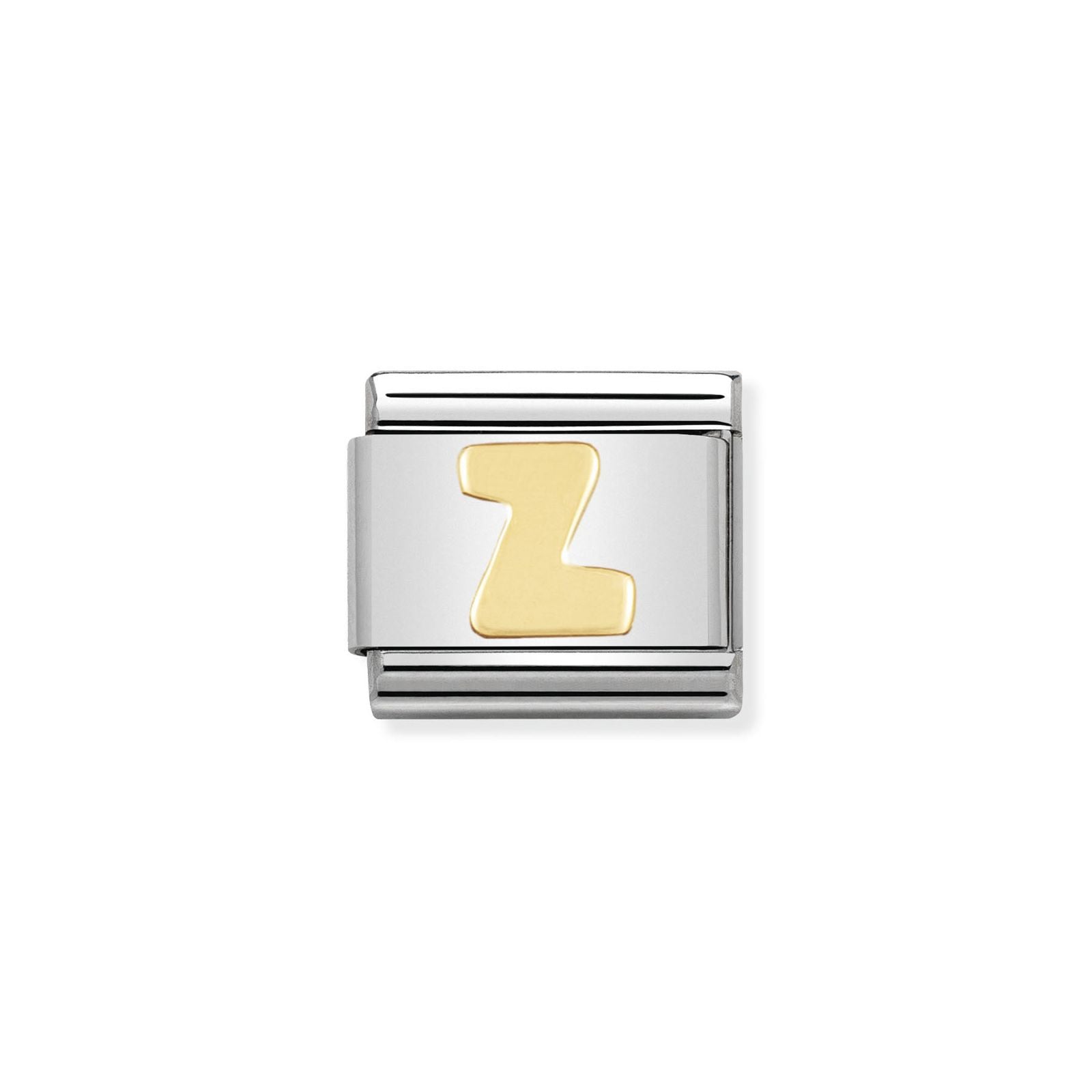 Nomination 030101/26 Classic Letter Z 18ct Gold & Steel Jewellery