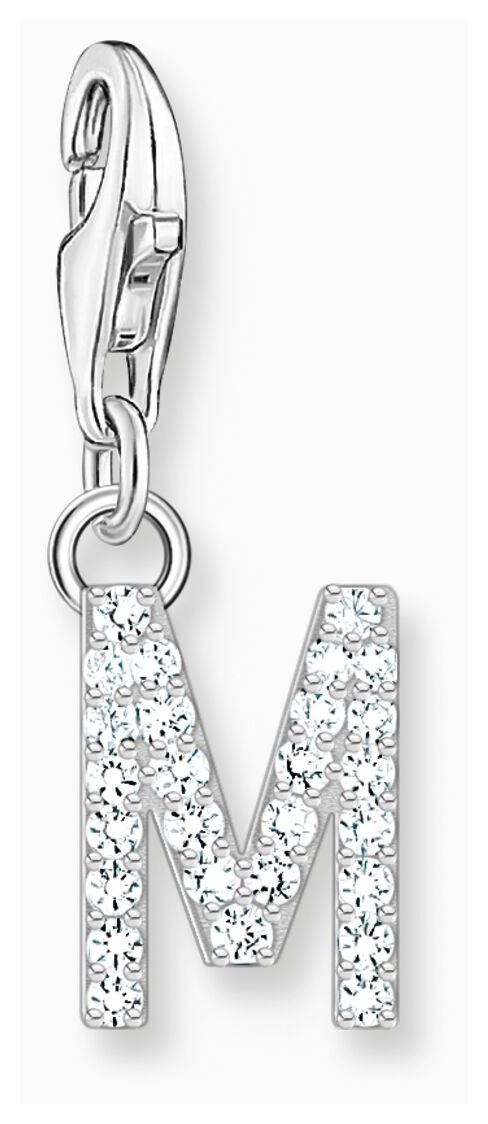 Thomas Sabo 1941-051-14 Charm Pendant Letter M With White Jewellery