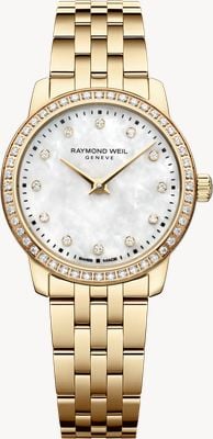 Raymond Weil Toccata Classic Quartz Diamond (24mm) Mother-of-Pearl Dial / Gold PVD Stainless Steel Bracelet 5024-PS-97081