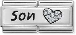 Nomination Classic Son Sterling Silver & Steel Charm 330731/03