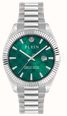 Philipp Plein DATE SUPERLATIVE Quartz (41mm) Green Sunray Dial / Stainless Steel Bracelet PWDHA0126