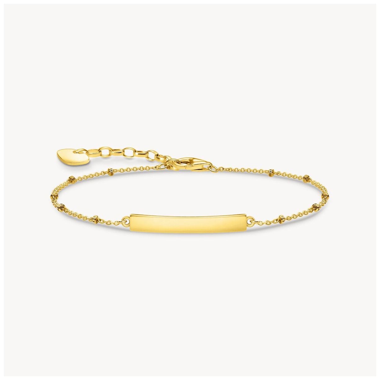 Thomas Sabo A1975-413-39-L19V Classic 18ct Gold-Plated Dots Jewellery