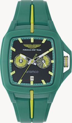 Aston Martin Aramco Formula One™ Team FLK Quartz Multifunction (41.4mm) Black Dial / Podium Green Silicone Strap MTFF1F601