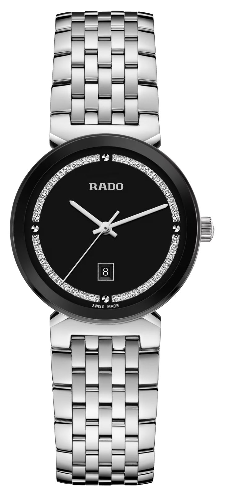 RADO R48913163 Florence Quartz (30mm) Black Dial / Stainless Watch