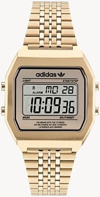 Adidas DIGITAL TWO (36mm) Digital Dial / Gold-Tone Stainless Steel Bracelet AOST22074