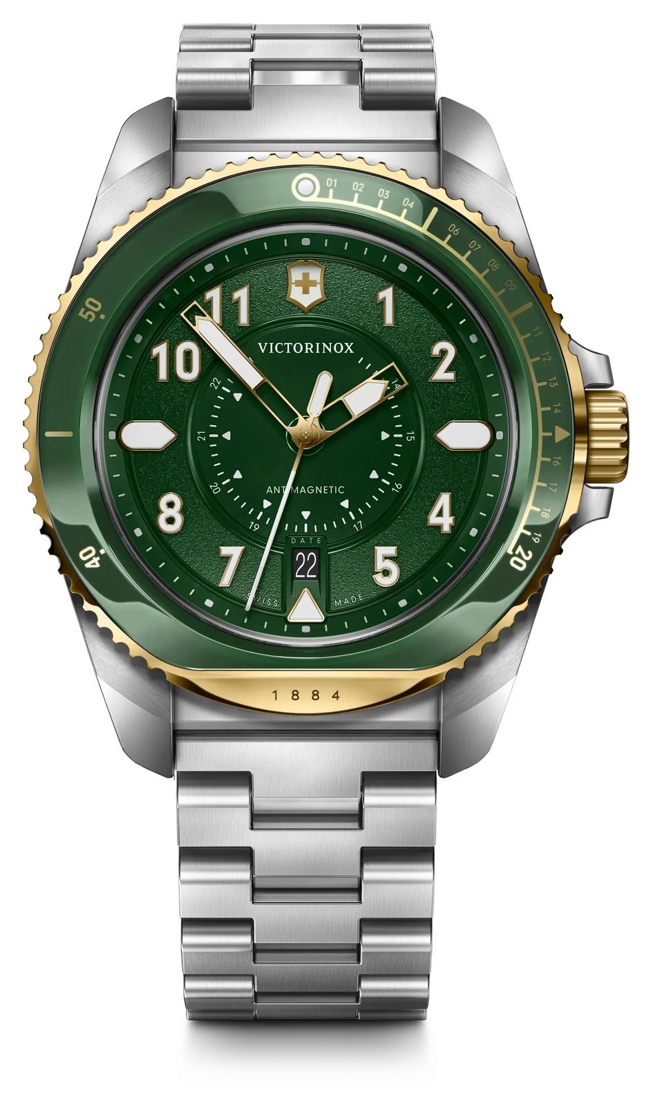 Victorinox 242012 Journey 1884 Quartz (43mm) Green Dial / Watch