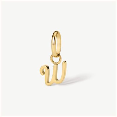 D.LOUISE Gokd Tone Mini Italic Initial Charm - W CH-39-23