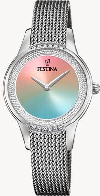 Festina Mademoiselle (30.2mm) Gradient Dial / Stainless Steel Mesh Bracelet F20494/9