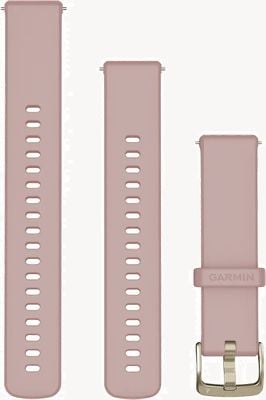 Garmin Quick Release Bands (18mm) Dust Rose Silicone Soft Gold Hardware 010-13256-03