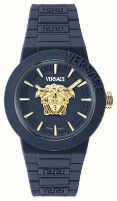 Versace Men's V-POP SPECIAL (43mm) Blue Dial / Blue Silicone Strap VEEFA0524