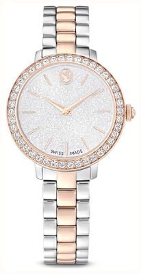 Swarovski Matrix (30mm) Silver Glitter Dial / Two-Tone Stainless Steel Bracelet 5715028