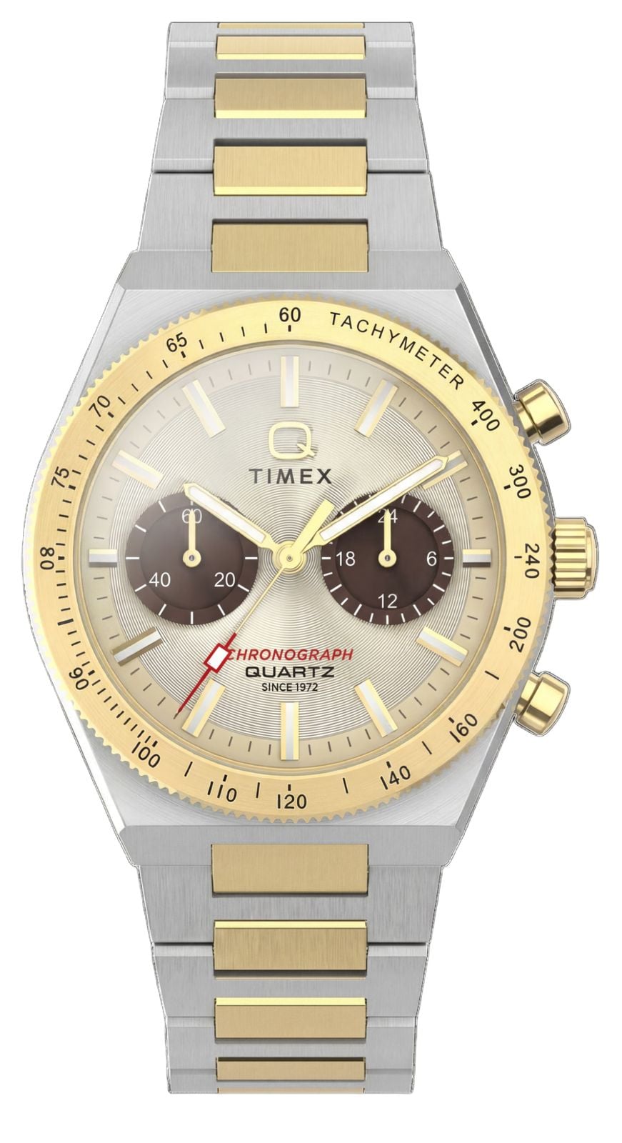 Timex TW2Y92300 Q Timex Continental Chronograph 36MM Two- Watch