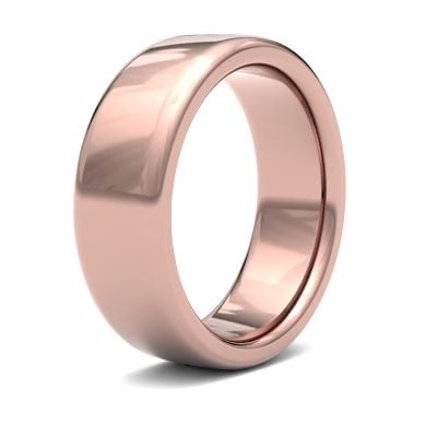 James Moore Wedding Rings | 9ct Rose Gold | 7mm | Heavy | Soft Court | AG_7GHS-9R