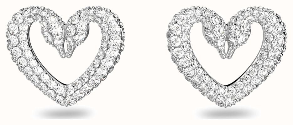 Swarovski Ladies UNA Swan Neck Heart Earrings 5625535