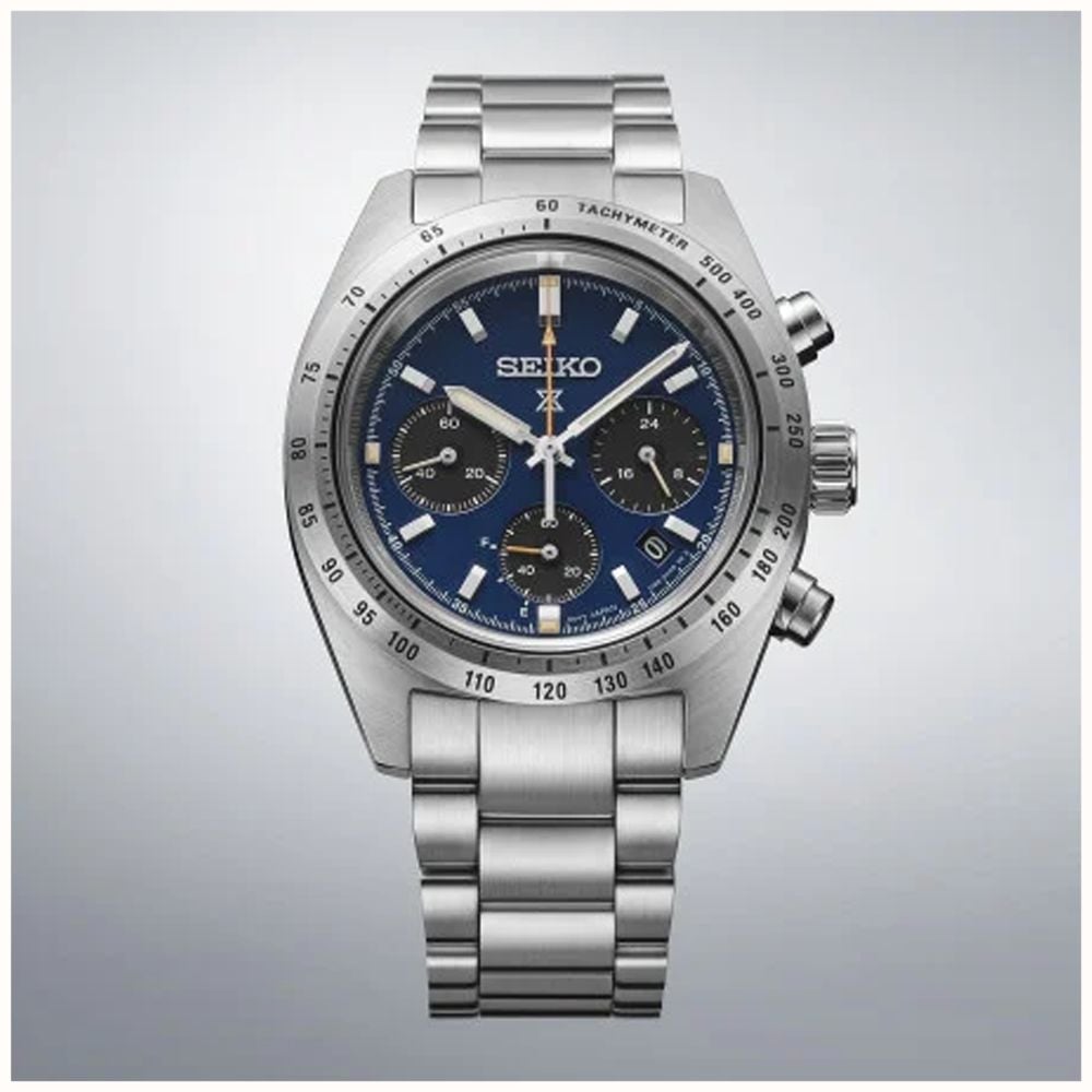 Seiko Prospex Speedtimer European Exclusive Limited Edition in Midnight Riviera Blue HBJ008P1 - alternate view 2