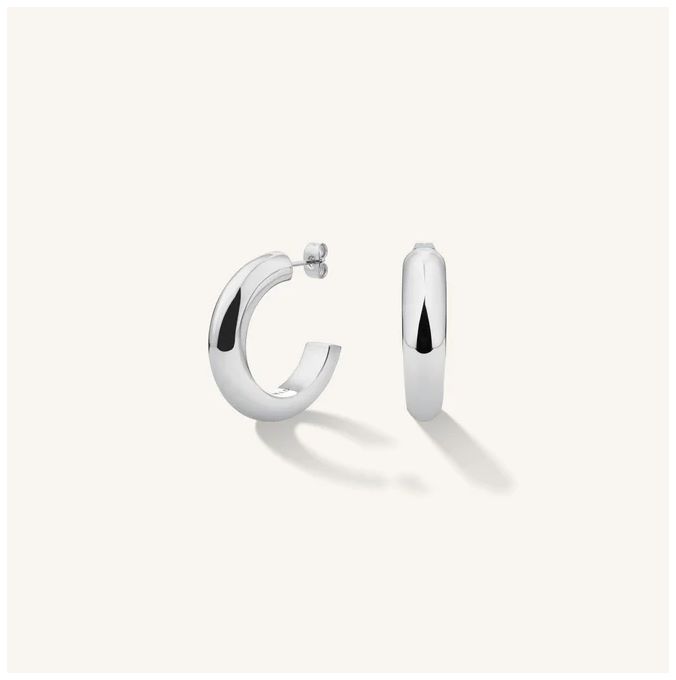 Rosefield Jewellery JEDSS-J804 Daily Solid Hoops Silver