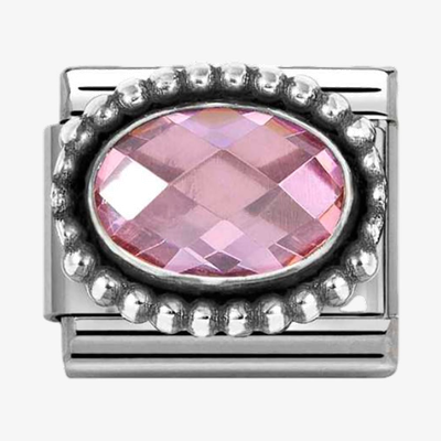 Nomination Classic Pink Vintage Bead Cubic Zirconia Charm 330607/003