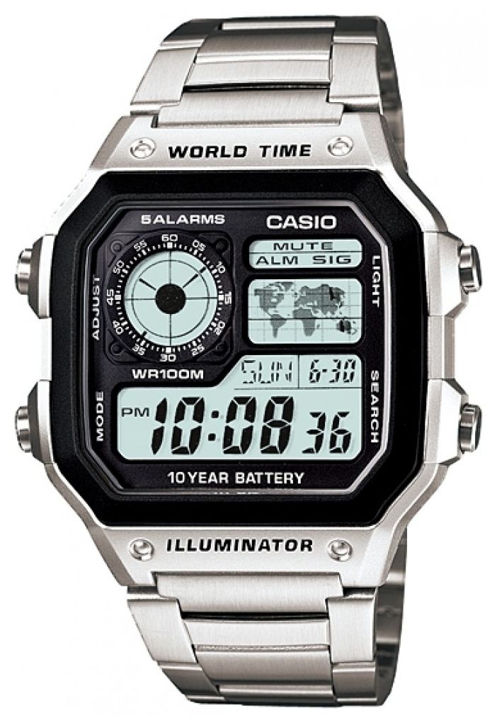 Casio AE-1200WHD-1AVEF Digital Multifunction World Timer Watch