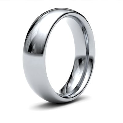 James Moore Wedding Rings | 18ct White Gold | 6mm | Heavy | Traditional Court | AG_6GHC-18W