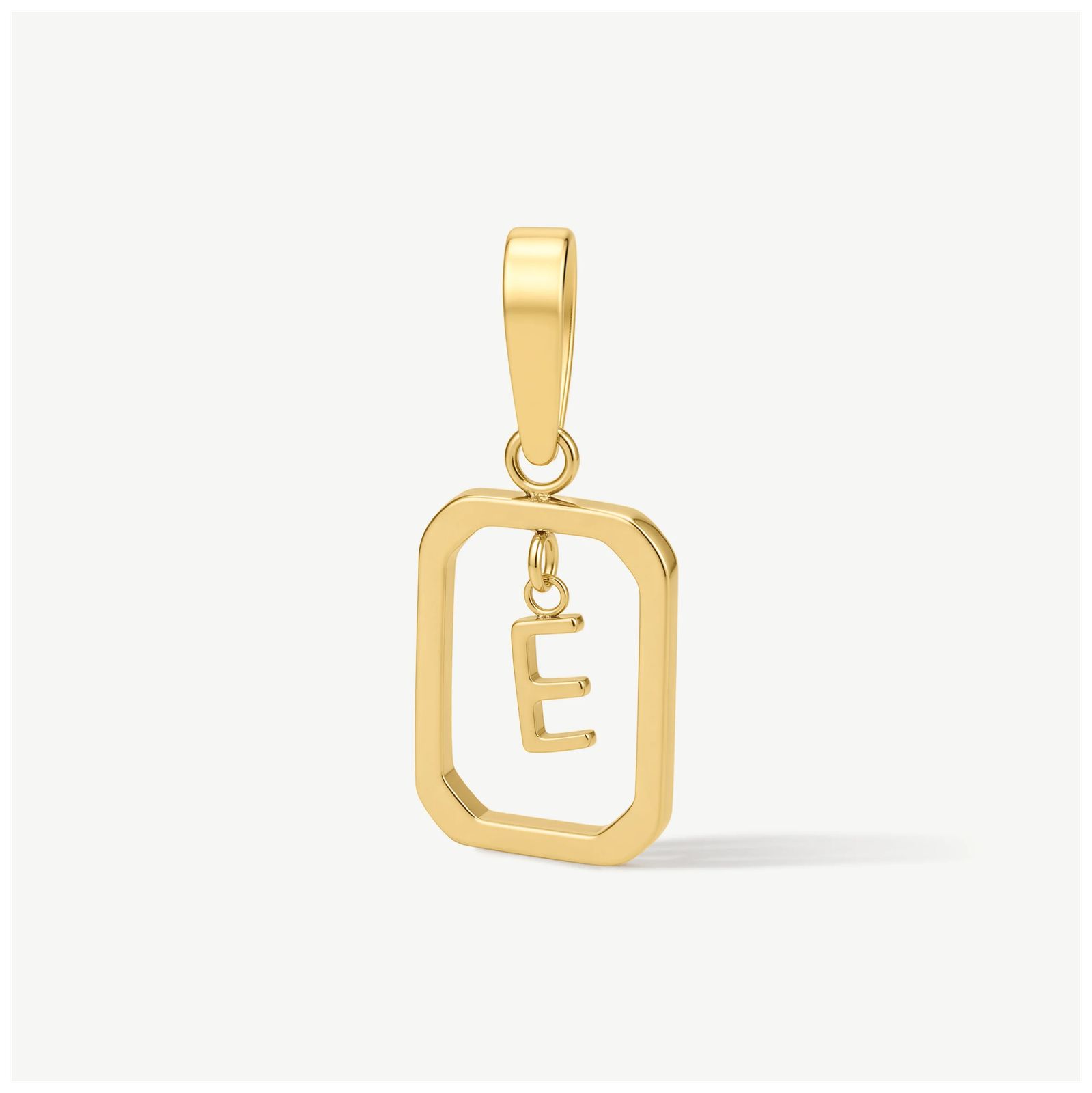 D.LOUISE CH-18-05 Gold Tone Floating Initial Pendant - E Jewellery