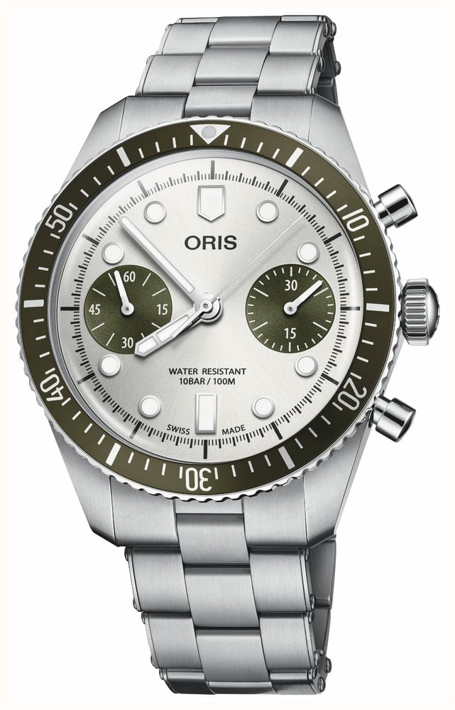 ORIS Divers Sixty-Five Chronograph (40mm) Sunray Silver Dial 01 - Main Image