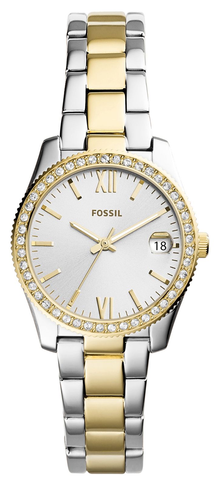 Fossil ES4319 Women's Scarlette Mini | Silver Dial | Crystal Watch