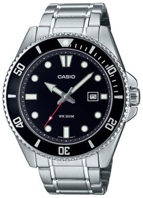 Casio Diver Watch Collection (46.3mm) Black Dial / Stainless Steel Bracelet MDV-107D-1A1VEF