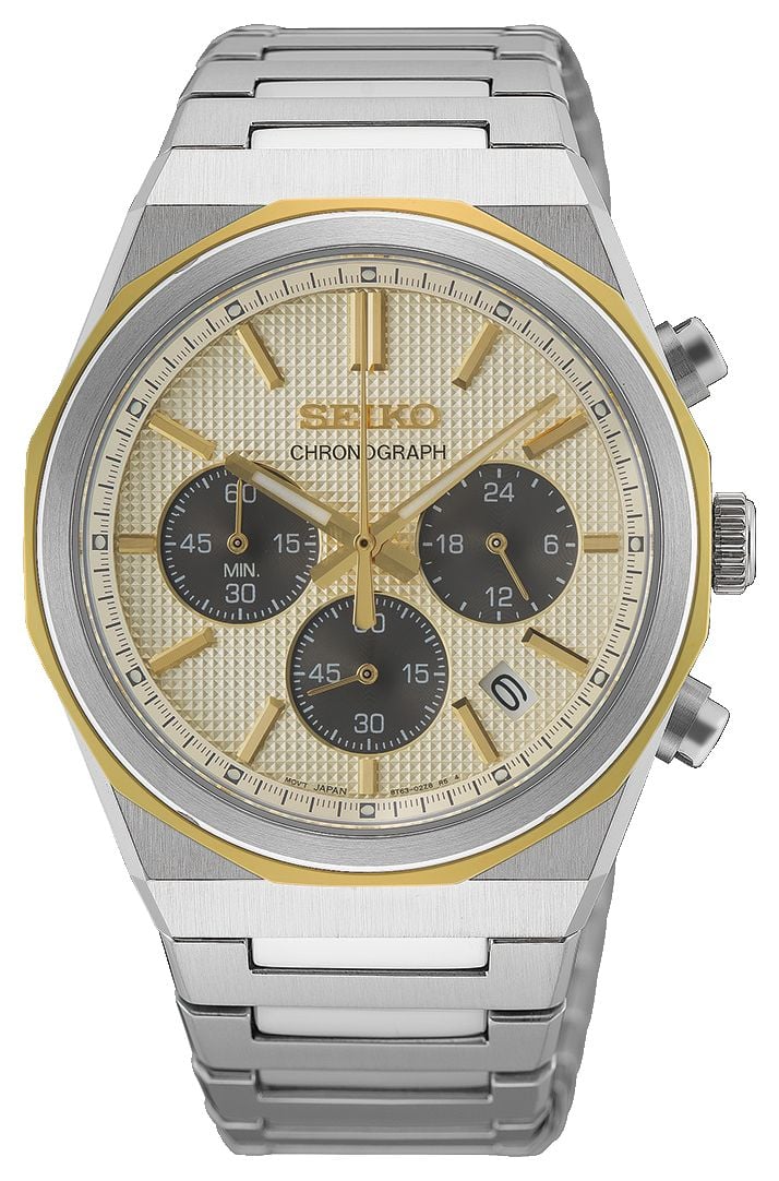 Seiko HGK001P1 Essential Time Chronograph (40mm) Cream Dial Watch