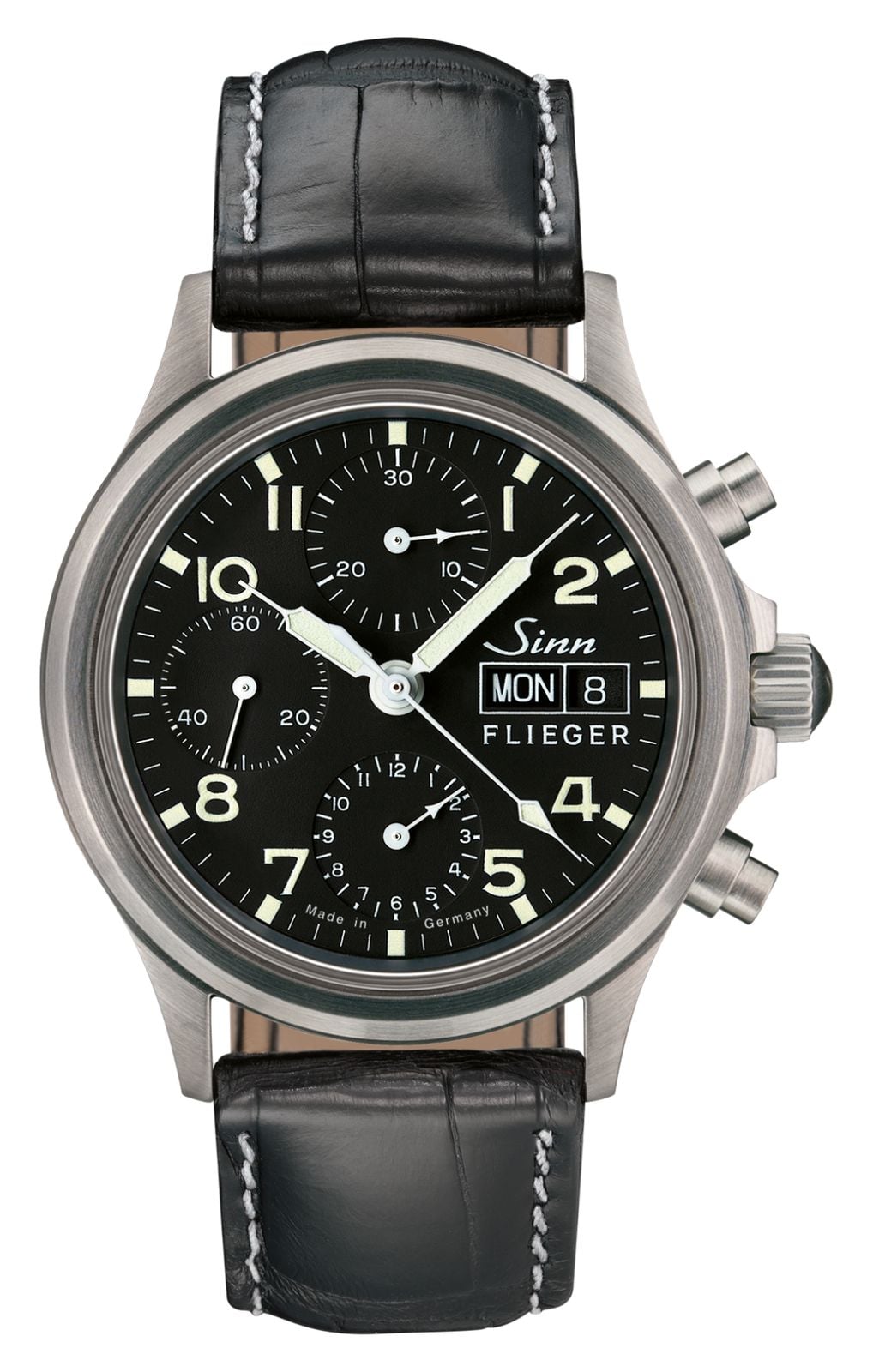 Sinn 356.070 BLACK LEATHER 356 Sa PILOT Chronograph (38.5mm Watch