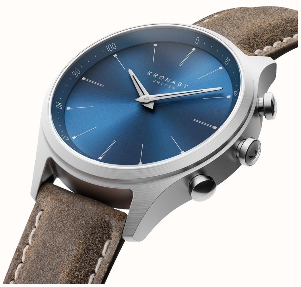 Kronaby 41mm SEKEL Blue Dial Truffle Leather Strap A1000-3759 S3759/1 - alternate view 2