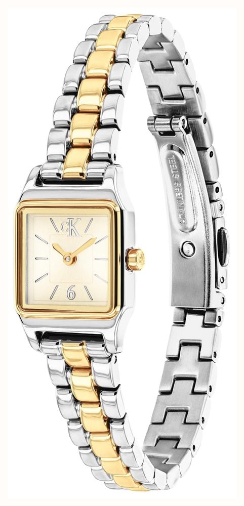 Calvin Klein Soft Form (16mm) Gold Dial / Two Tone Stainless Steel Bracelet 25100234 - alternate view 2
