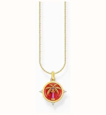 Thomas Sabo Thomas Sabo Gold-plated necklace palm pendant KE2204-471-7-L45V