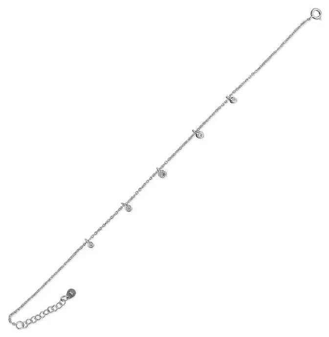 CME Leicester Limited H2332-26 23-26cm Anklet With Cubic Jewellery