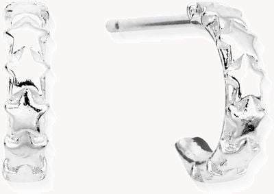 ChloBo Tiny Multi Star Huggie Hoops Sterling Silver SEH3320