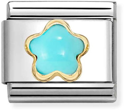 Nomination Classic Turquoise Flower Charm 030522/06