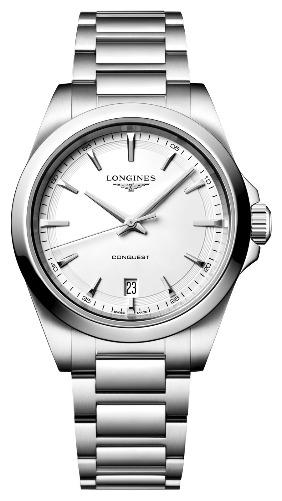 LONGINES L37504126 Conquest Quartz (38mm) White Sandblasted Watch