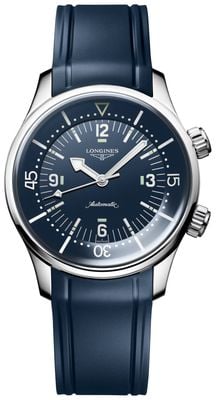 LONGINES Legend Diver Chronometer Certified Automatic (39mm) Blue Lacquered Dial / Blue Rubber Strap L37644909