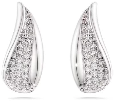 Swarovski Swarovski Classica drop earrings, Round cut, White, Sterling silver 5745016