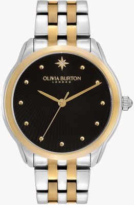 Olivia Burton Timeless Classics Celestial Starlight | Black Dial | Two Tone Stainless Steel Bracelet 24000049