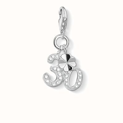 Thomas Sabo 30 Charm White 925 Sterling Silver/ Zirconia 1237-051-14