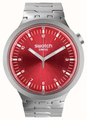 Swatch Big Bold Irony SCARLET SHIMMER (47mm) Burgundy Dial / Stainless Steel SB07S104G