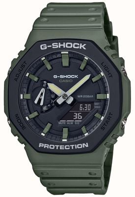 Casio G-Shock | Carbon Core | Green Rubber Strap | Digital Display GA-2110SU-3AER