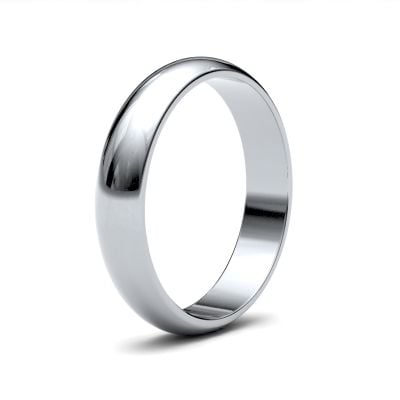 James Moore Wedding Ring  | 4mm | Light | Size D-Shape | AG_4GLD-PD5 AG_4GLD-PD5